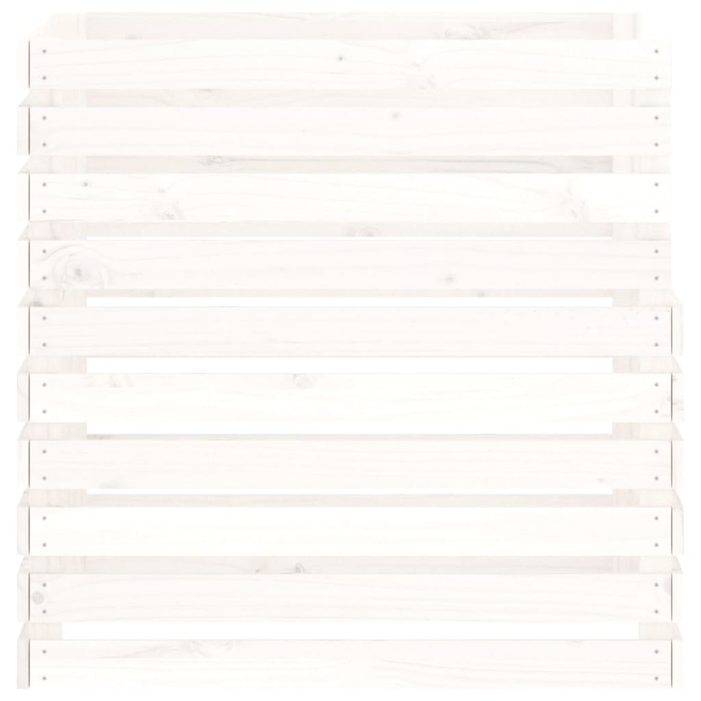 vidaXL Kompostér bílý 80 x 80 x 78 cm masivní borové dřevo