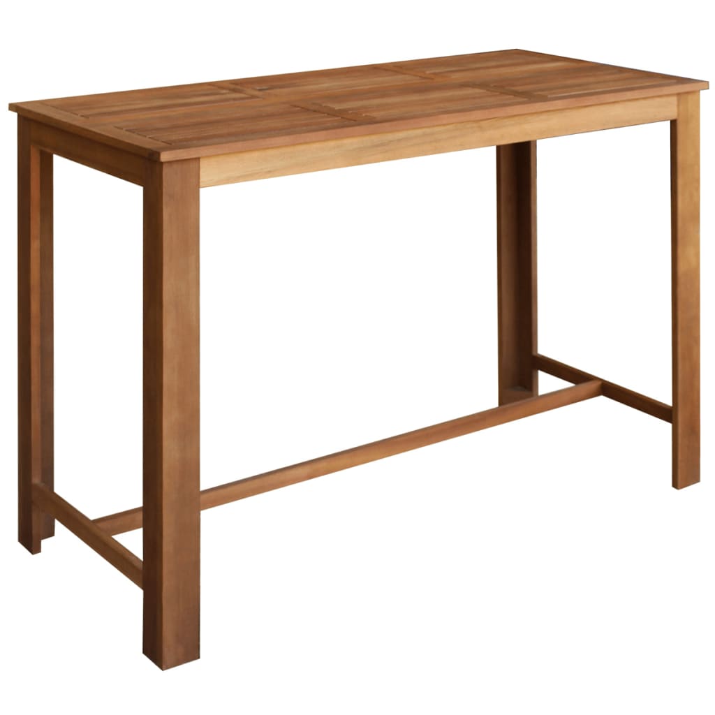 vidaXL Sedmidílný set barového stolu a stoliček z masivního akáciového dřeva