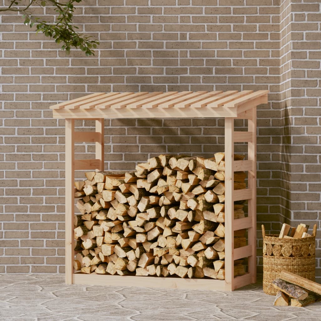 vidaXL Stojan na dřevo 108 x 64,5 x 110 cm masivní borovice