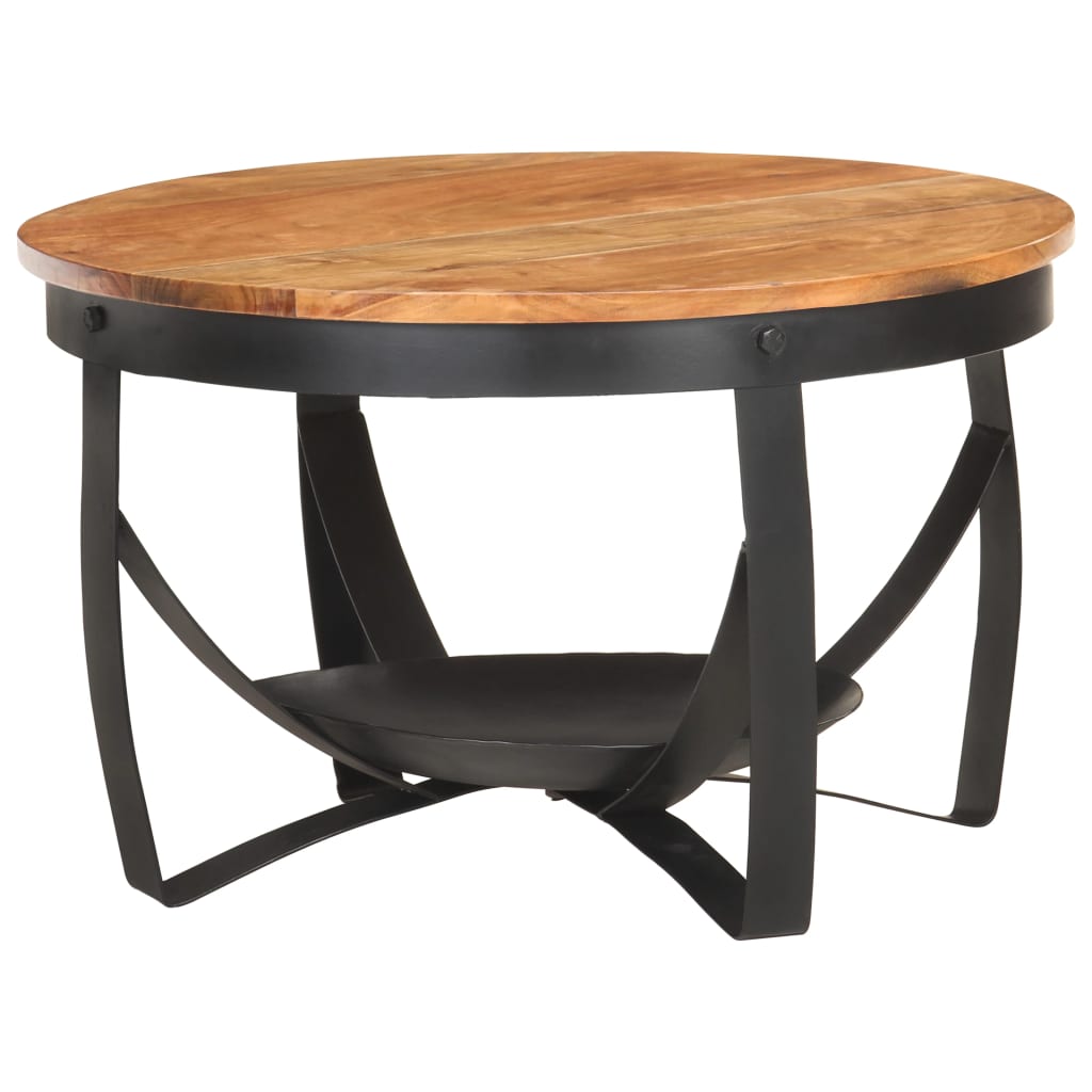 vidaXL Konferenční stolek Ø68 x 43 cm masivní akáciové dřevo