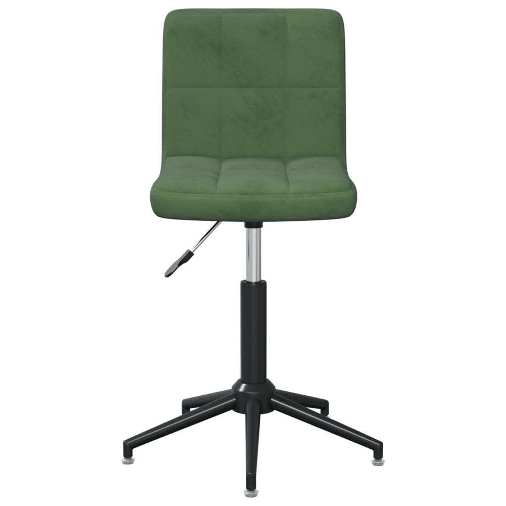 vidaXL Otočné kancelářské židle 2 ks tmavě zelené samet