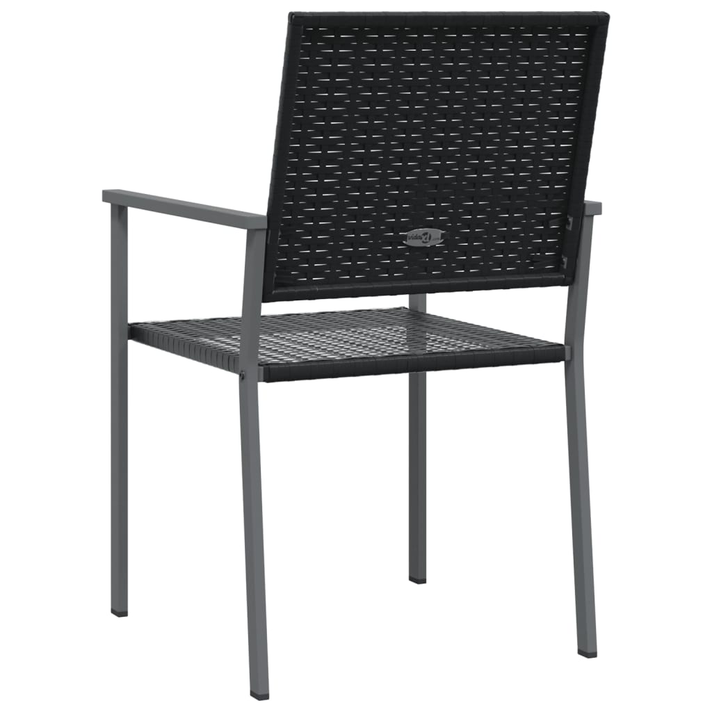 vidaXL Zahradní židle 6 ks černé 54 x 62,5 x 89 cm polyratan