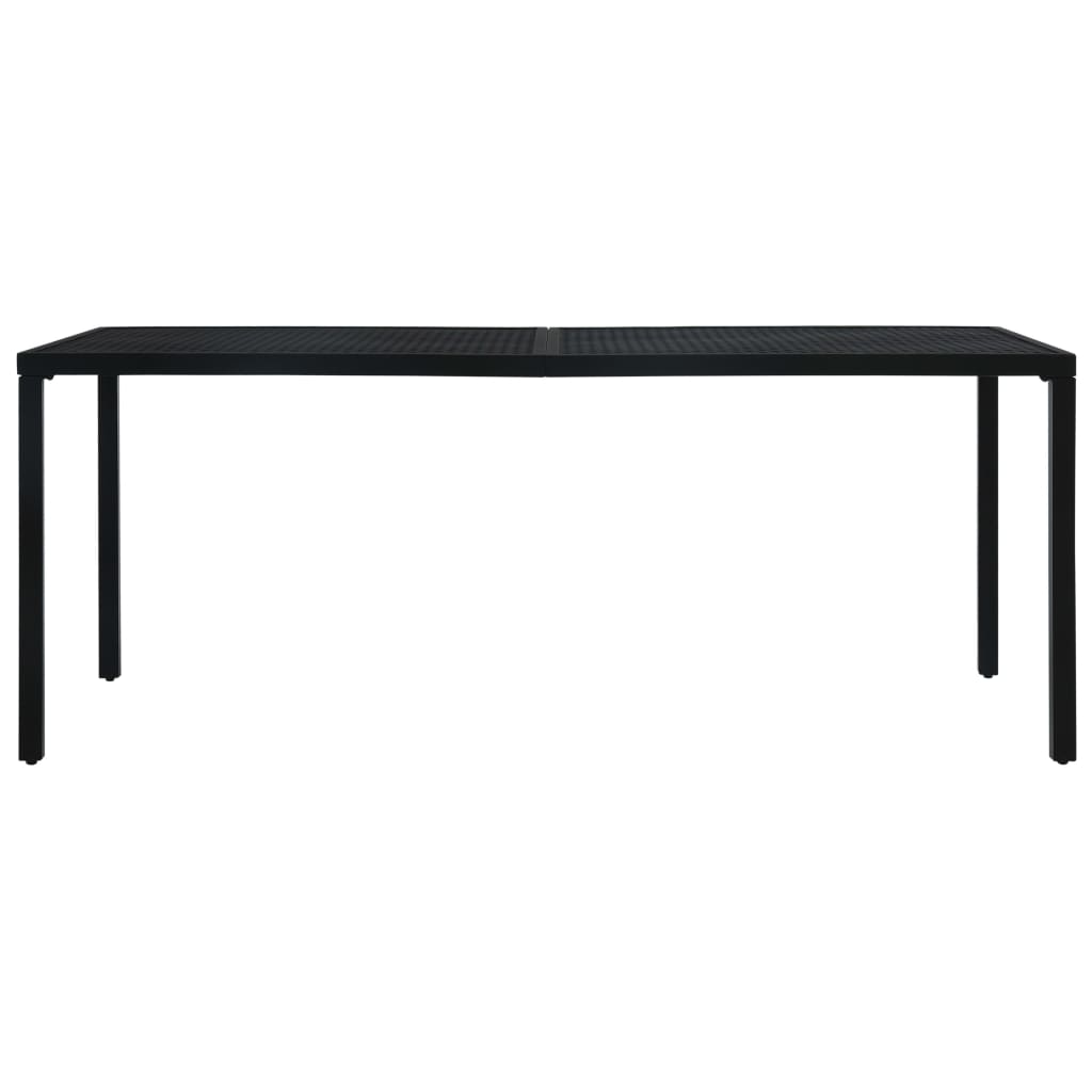 vidaXL Zahradní stůl černý 180 x 83 x 72 cm ocel