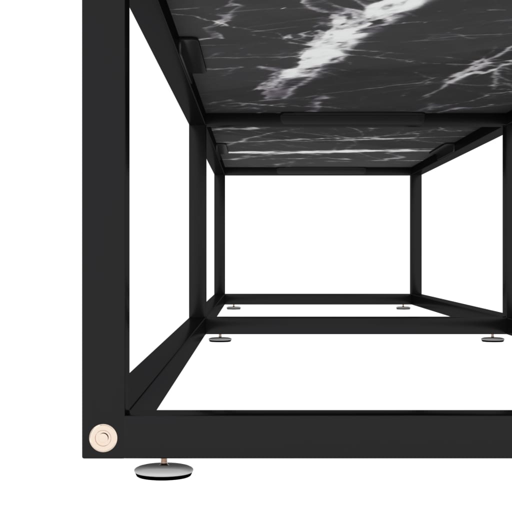 vidaXL TV stolek černý mramor 180 x 40 x 40,5 cm tvrzené sklo