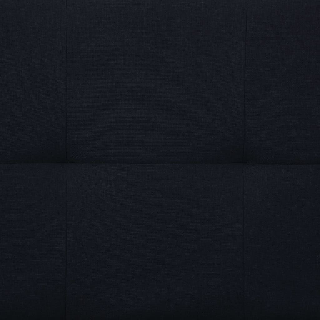 vidaXL Rozkládací pohovka se dvěma polštáři černá polyester