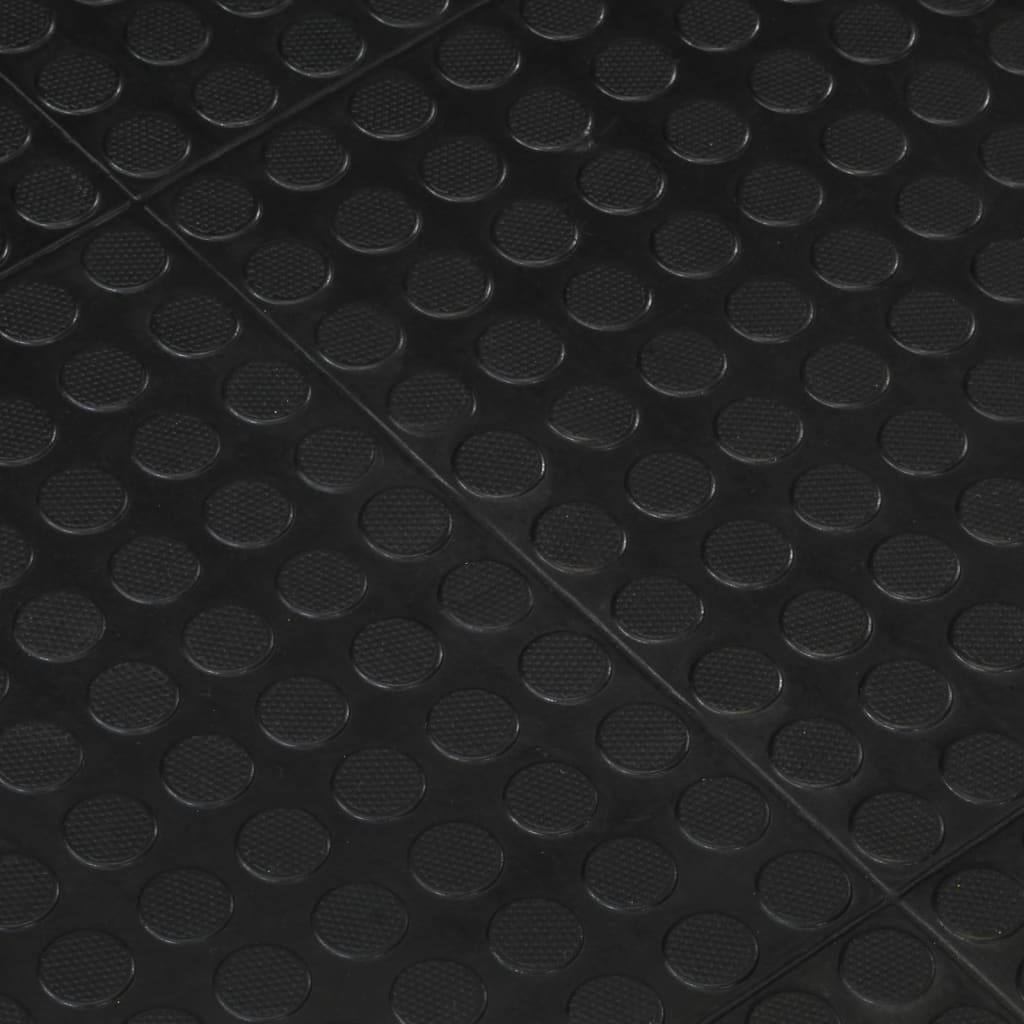 vidaXL Gumová podlahová dlaždice černá 12 mm 90 x 120 cm