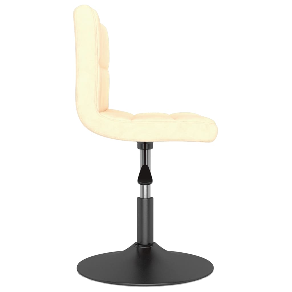 vidaXL Otočná barová židle krémová samet