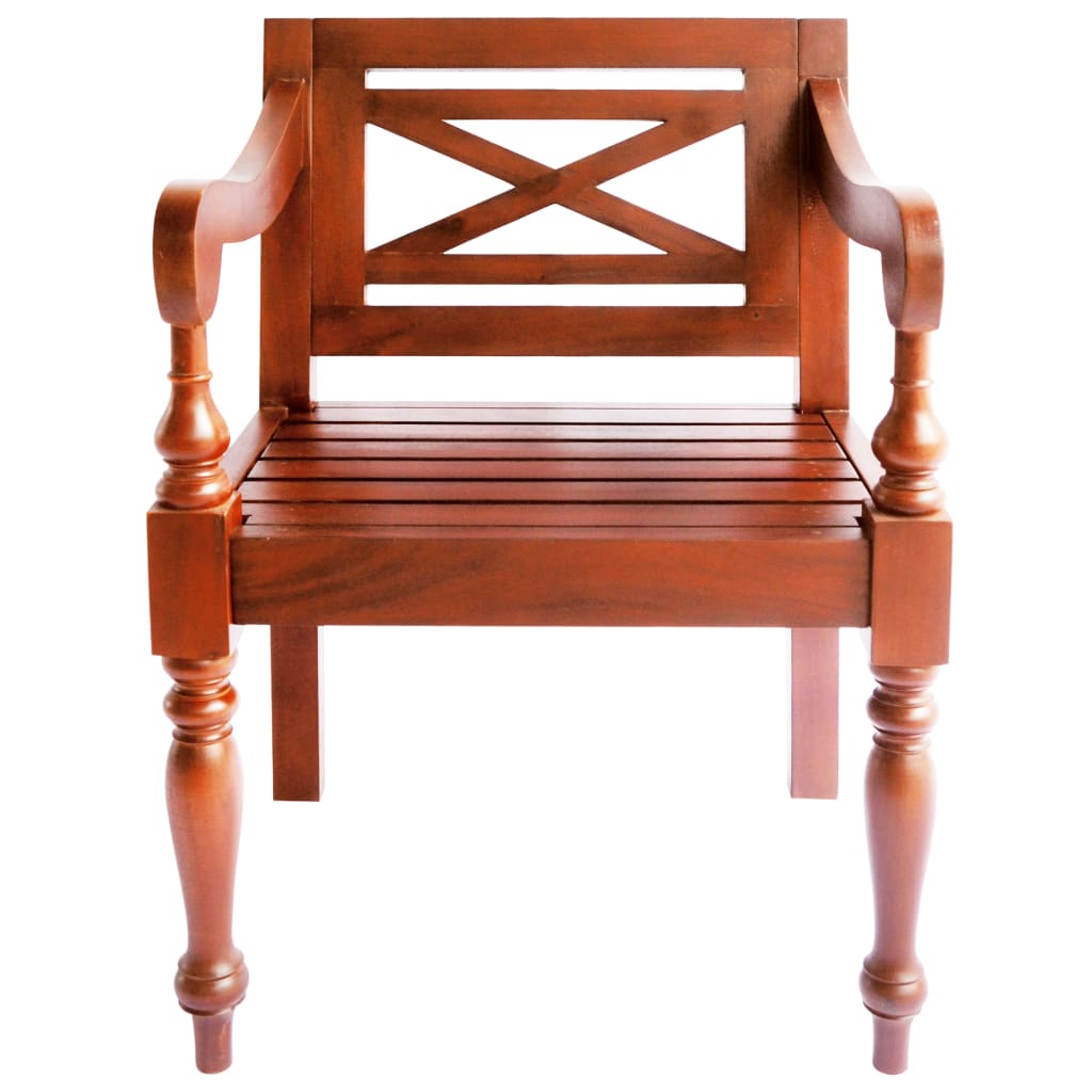 vidaXL Židle Batavia 2 ks tmavě hnědé masivní mahagonové dřevo