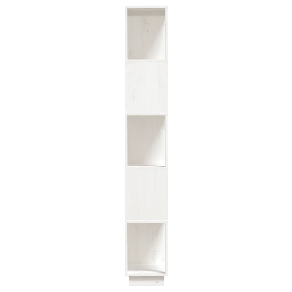 vidaXL Knihovna / dělicí stěna bílá 80x25x163,5 cm masivní borovice