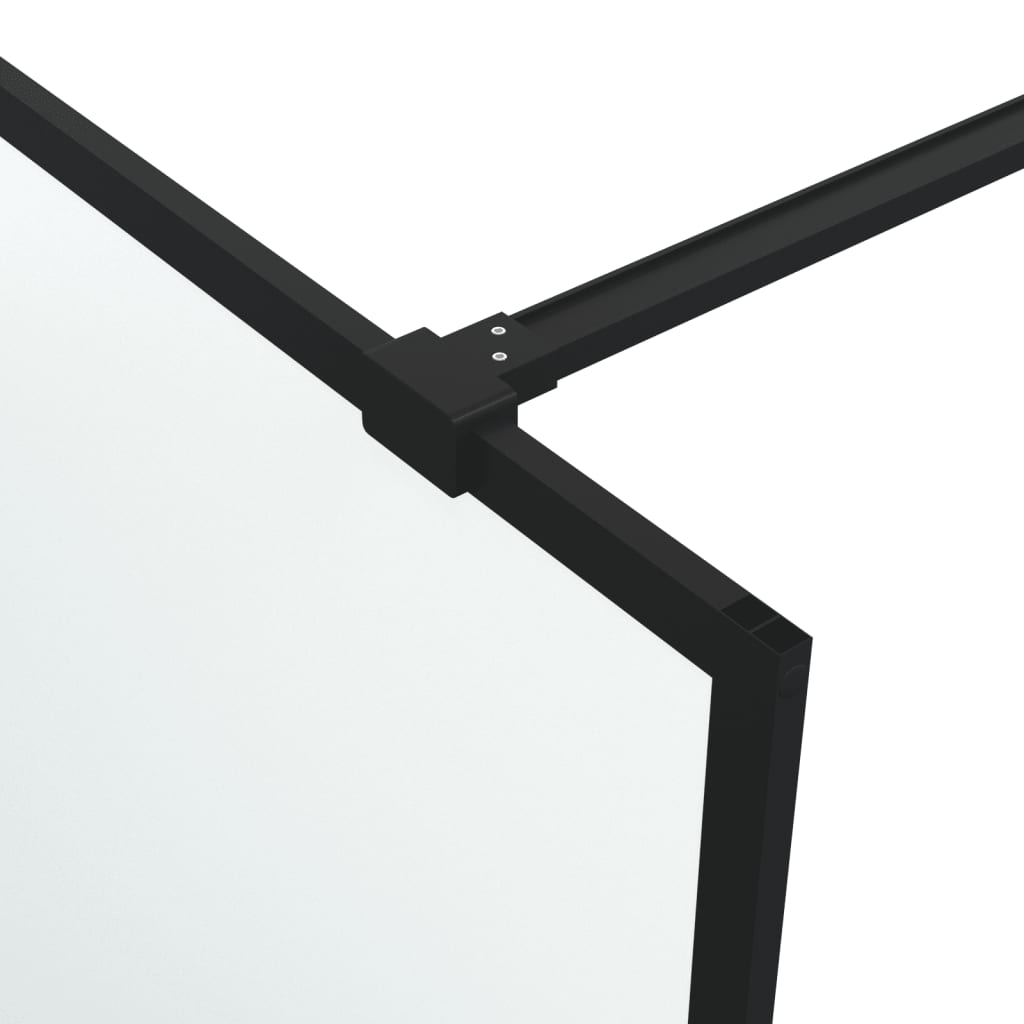 vidaXL Sprchová zástěna walk-in černá 80 x 195 cm mléčné ESG sklo