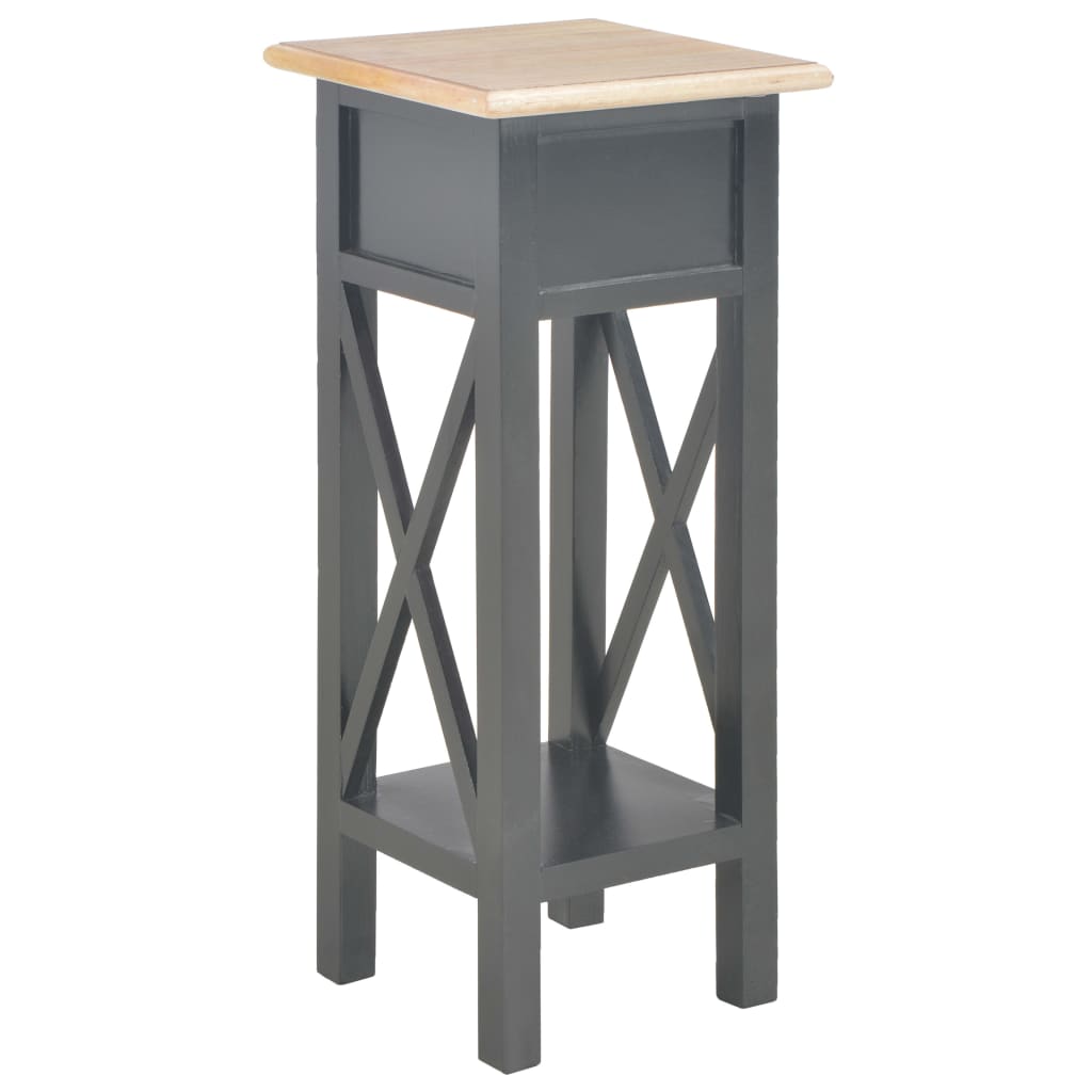 vidaXL Odkládací stolek černý 27 x 27 x 65,5 cm dřevo