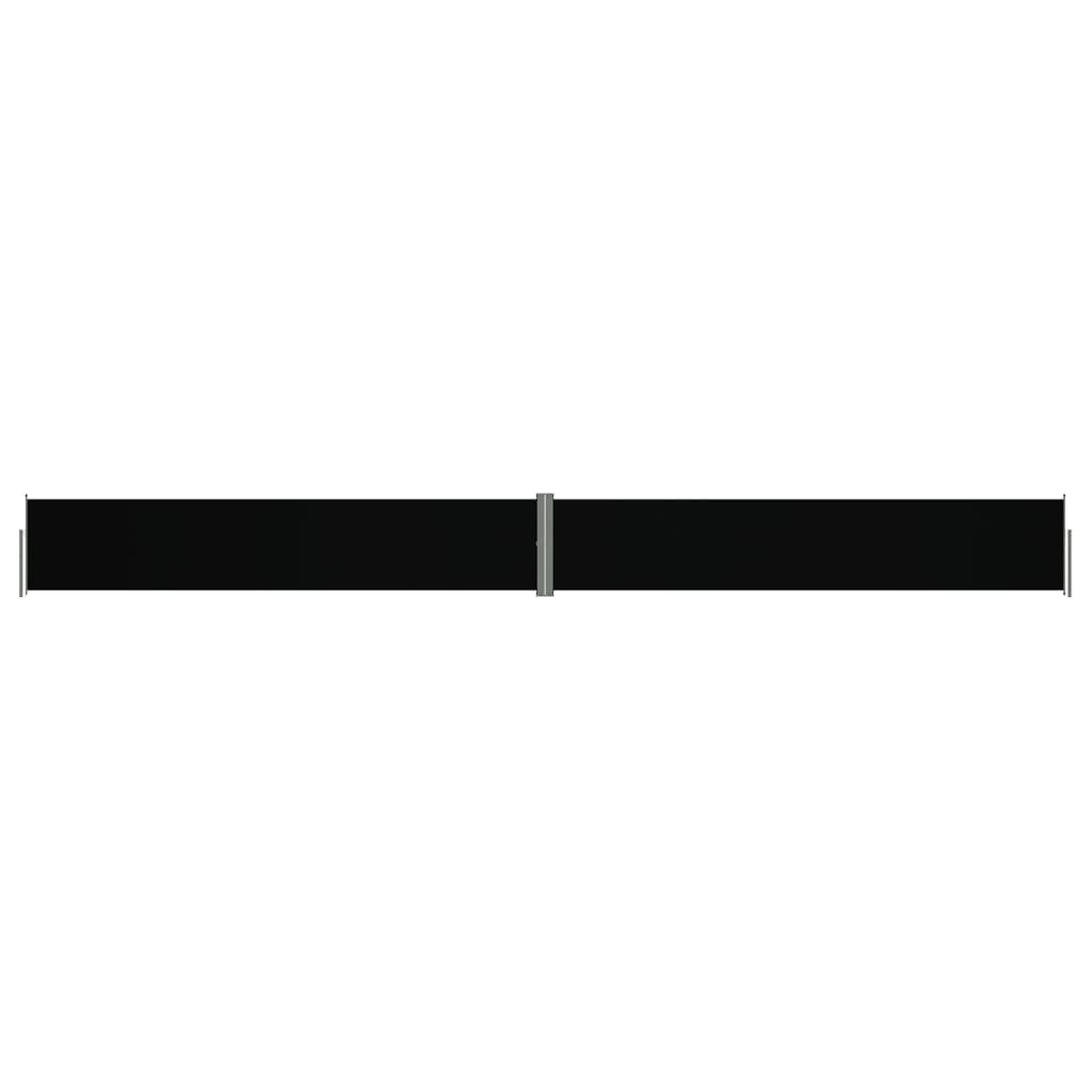 vidaXL Zatahovací boční markýza černá 117 x 1 200 cm