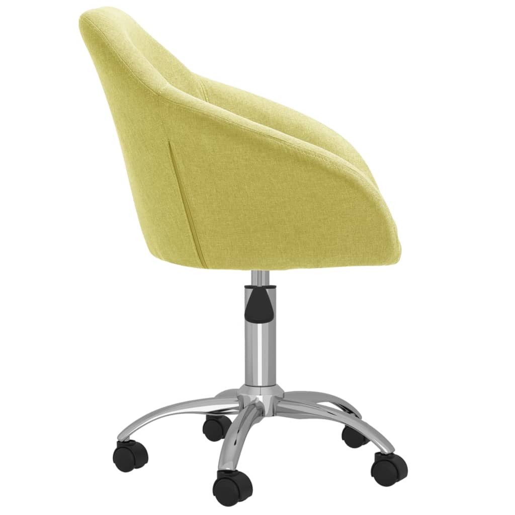 vidaXL Otočná kancelářská židle zelená textil