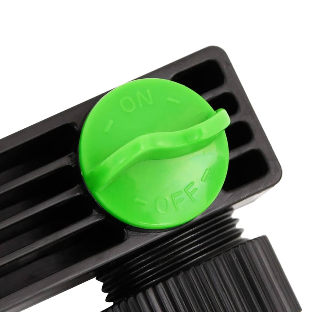 vidaXL 4cestný kohoutkový adaptér zelený a černý 19,5x6x11 cm ABS & PP