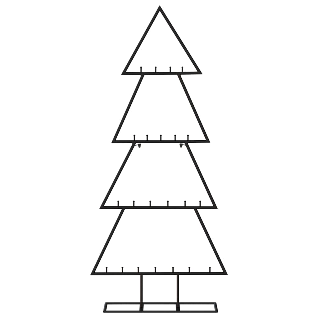 vidaXL Kovový vánoční stromeček dekorace černý 125 cm