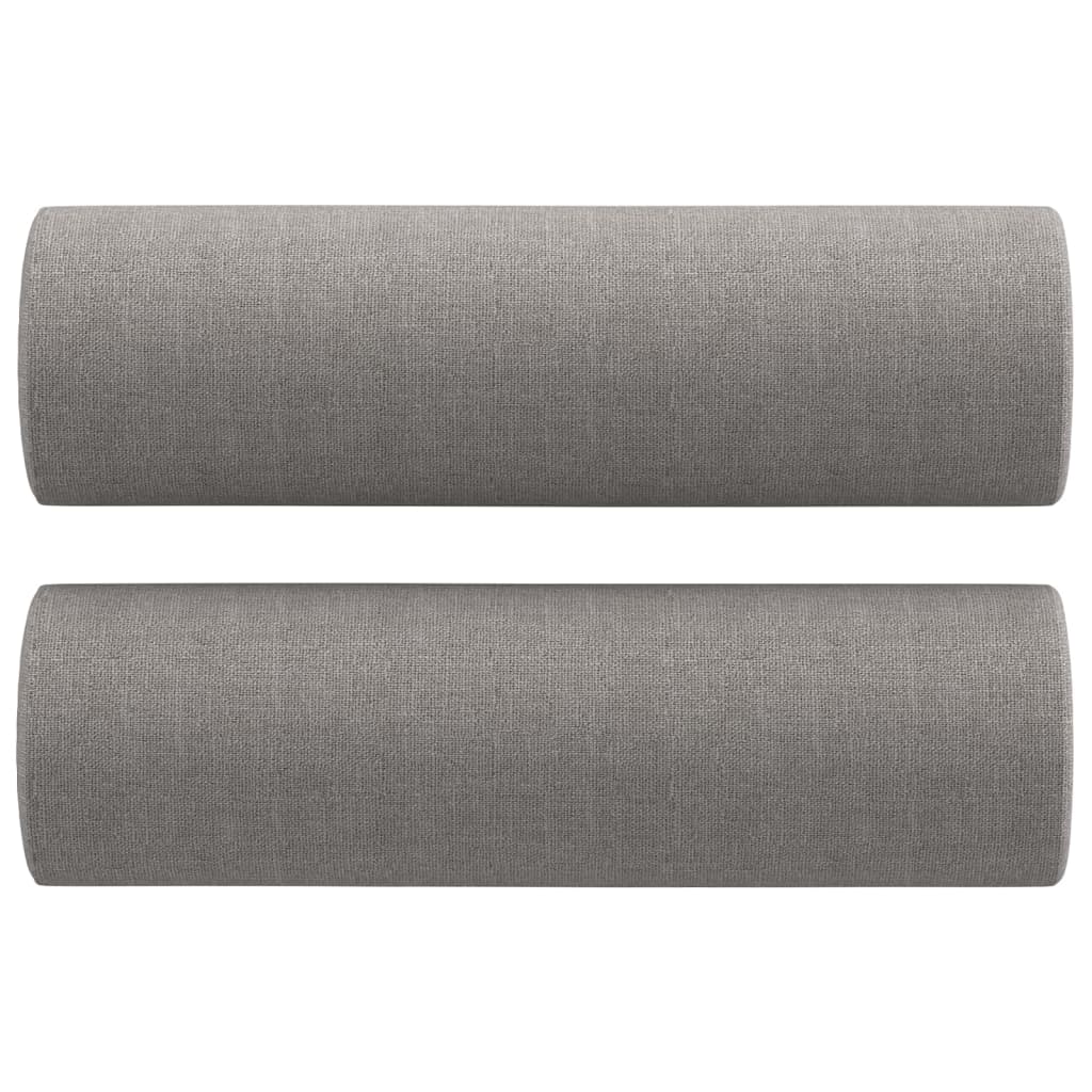 vidaXL 3dílná sedací souprava polštáře a podušky světle šedá textil
