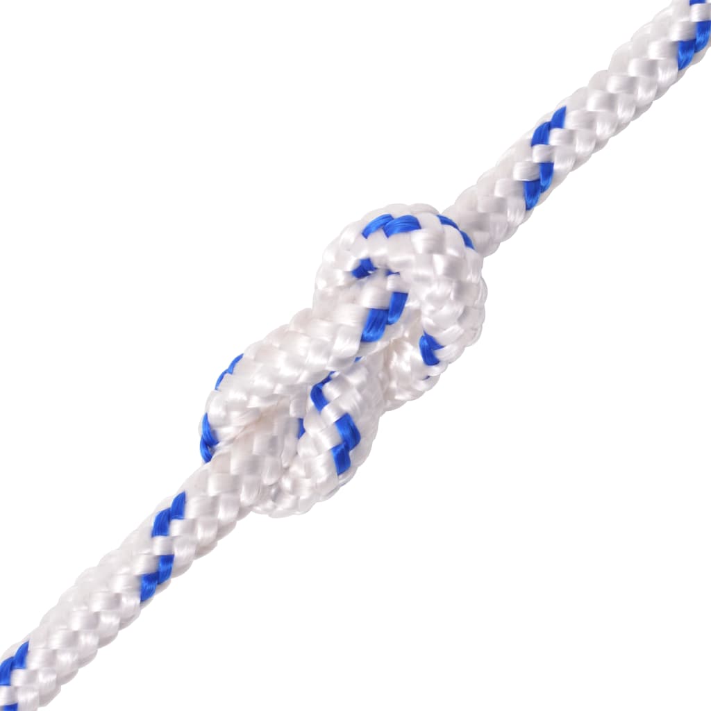 vidaXL Námořní lodní lano, polypropylen, 10 mm, 50 m, bílá
