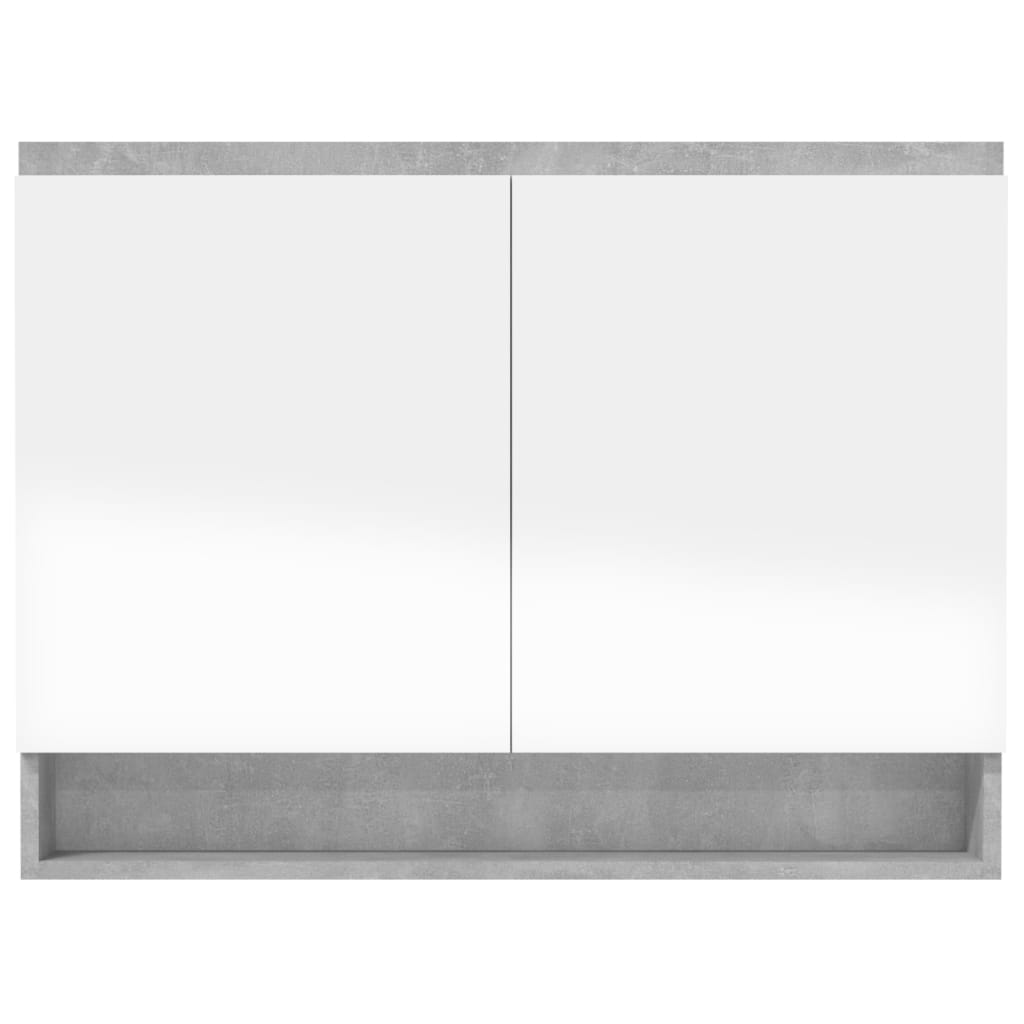 vidaXL Koupelnová skříňka se zrcadlem 80x15x60 cm MDF betonově šedá