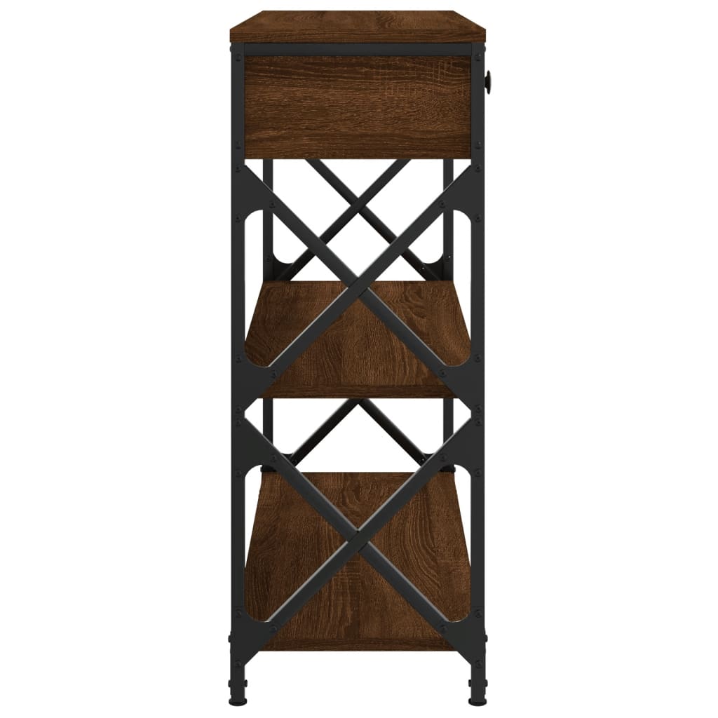 vidaXL Konzolový stolek hnědý dub 75 x 28 x 75 cm kompozitní dřevo