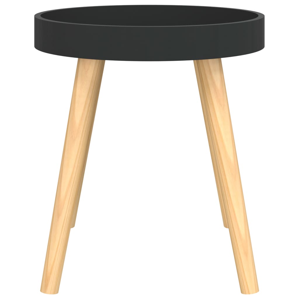 vidaXL Odkládací stolek černý 38x38x40 cm kompozitní dřevo a borovice