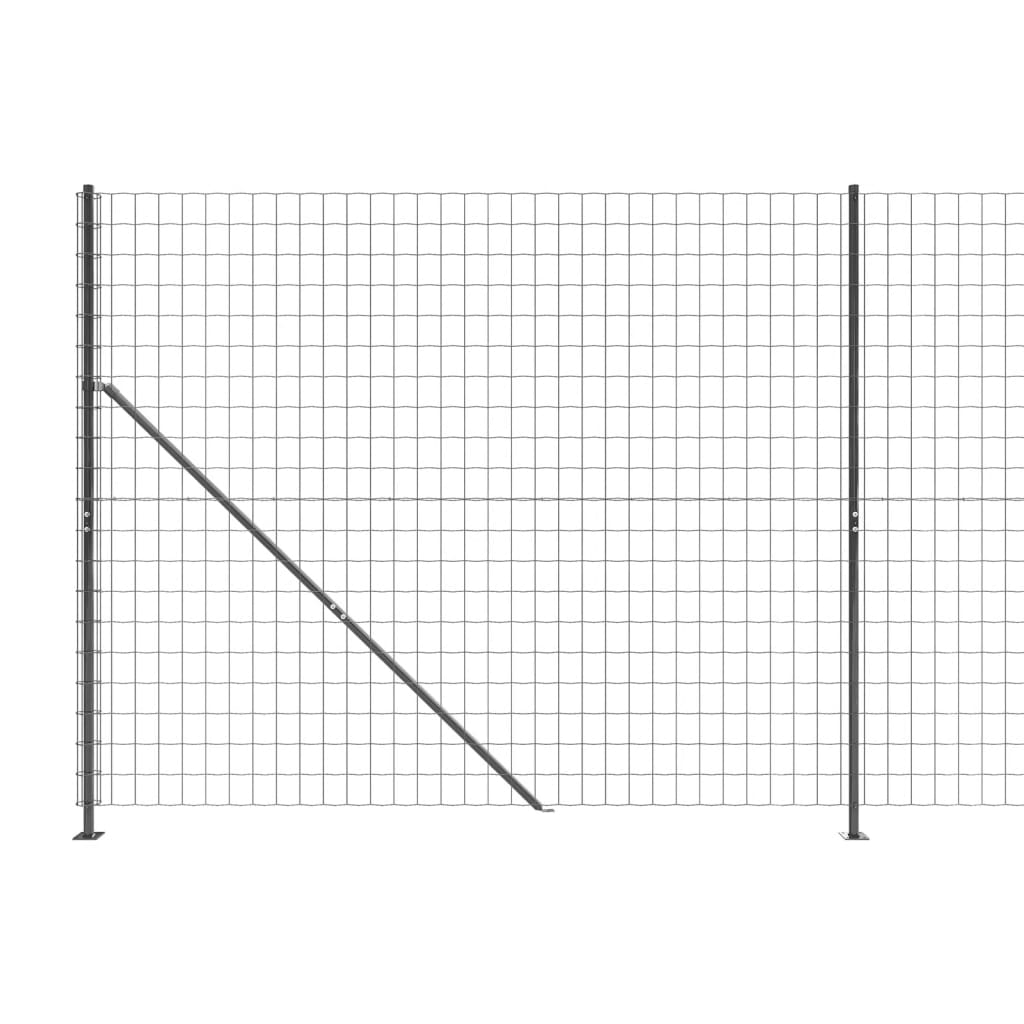 vidaXL Drátěný plot s přírubami antracitový 2 x 25 m