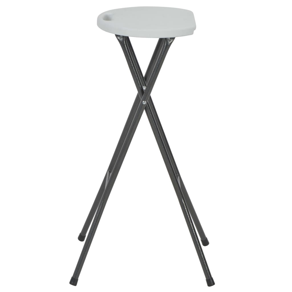 vidaXL Skládací barové stoličky 2 ks HDPE a ocel bílé