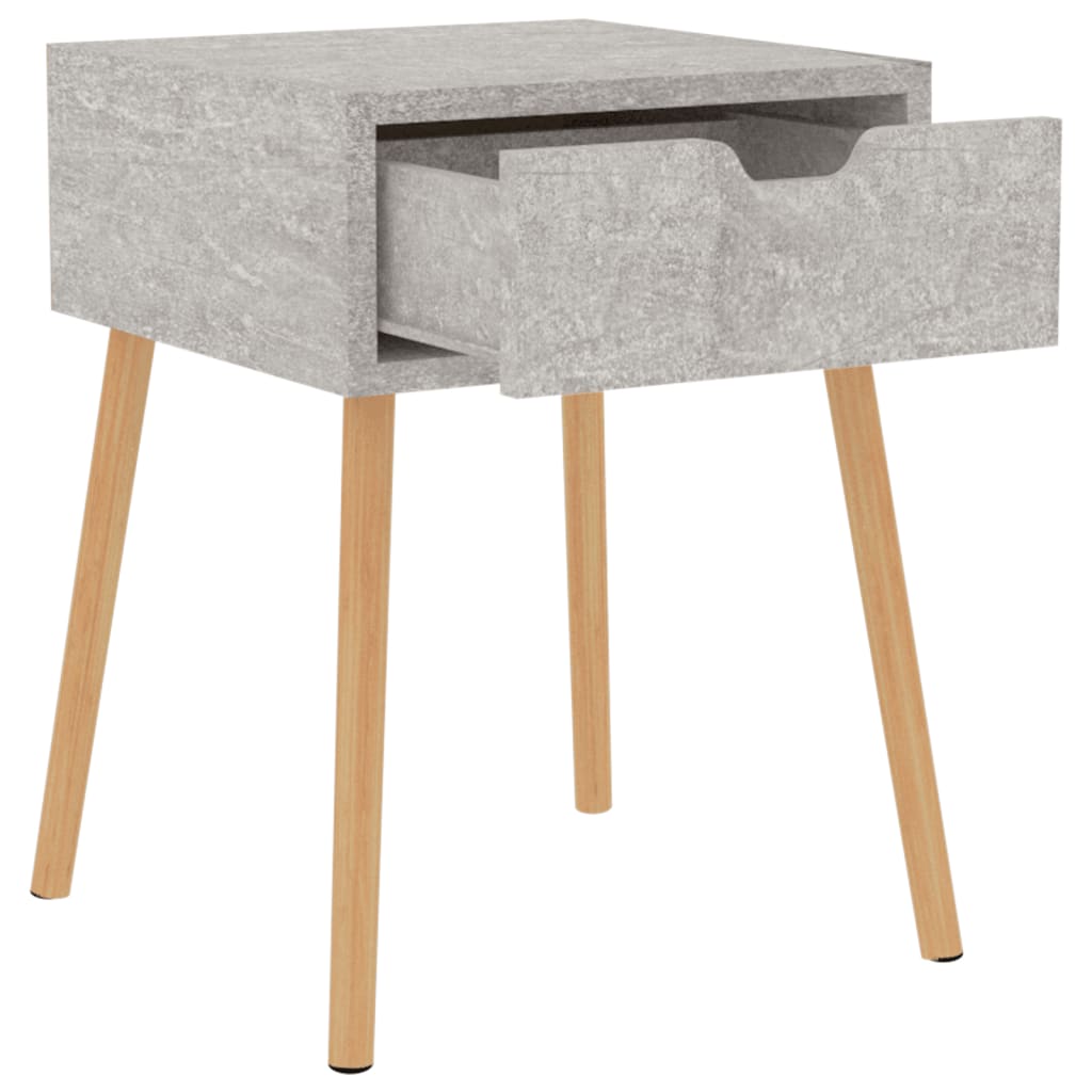 vidaXL Noční stolek betonově šedý 40 x 40 x 56 cm dřevotříska