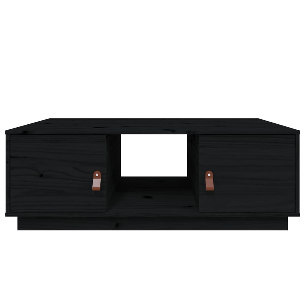 vidaXL Konferenční stolek černý 100x50x35 cm masivní borové dřevo