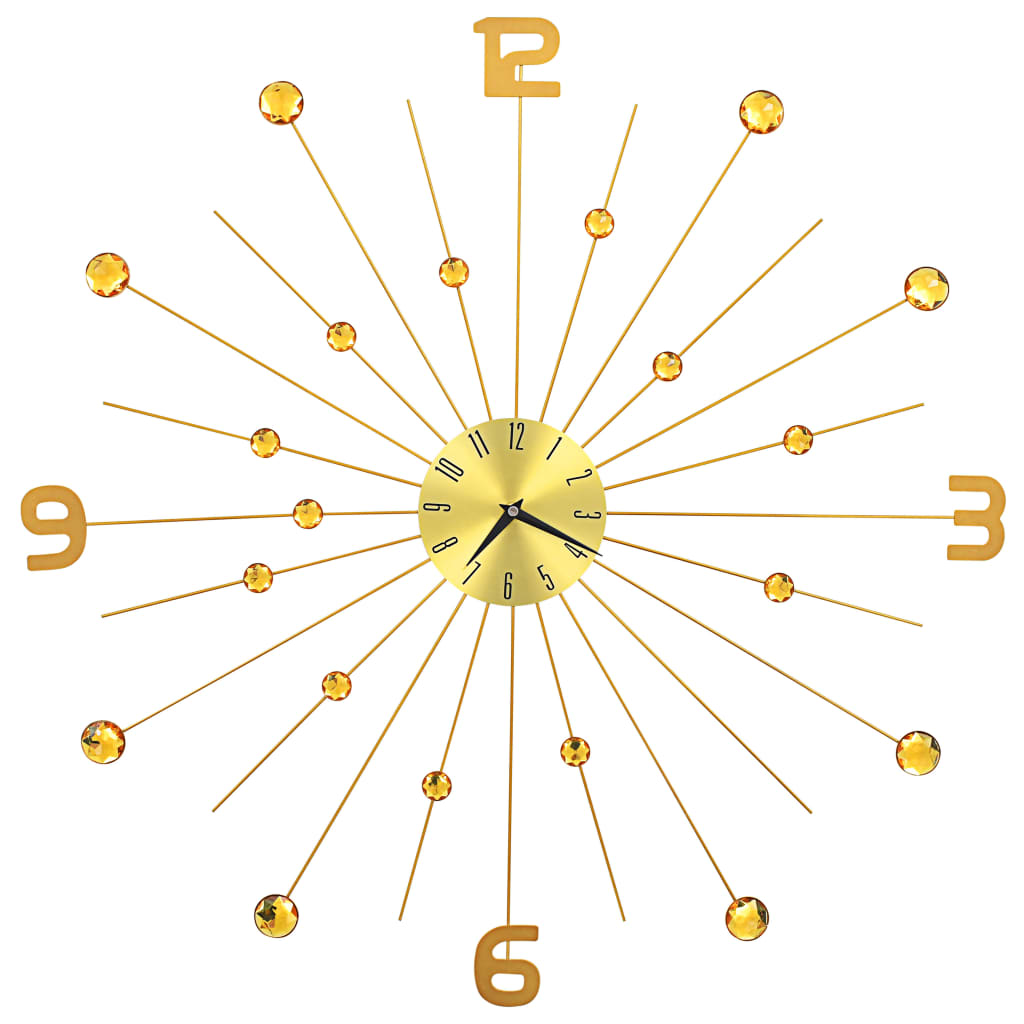 vidaXL Nástěnné hodiny kovové 70 cm zlaté