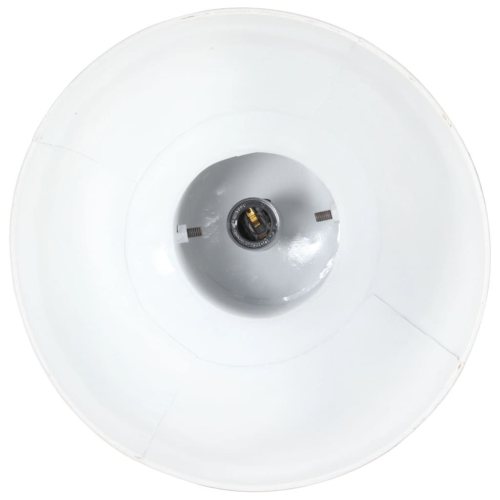 vidaXL Industriální závěsné světlo 25 W bílé kulaté mangovník 32cm E27