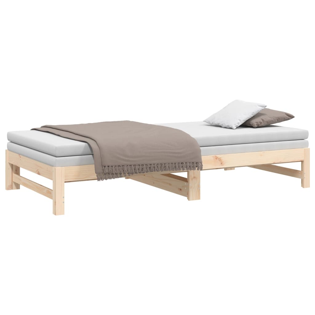 vidaXL Výsuvná postel 2x(100x200) cm masivní borovice