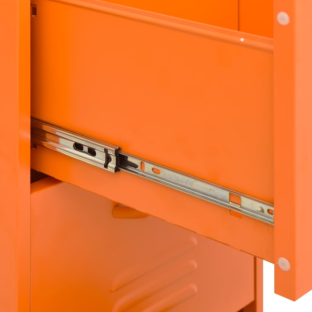vidaXL Úložná skříň oranžová 42,5 x 35 x 101,5 cm ocel
