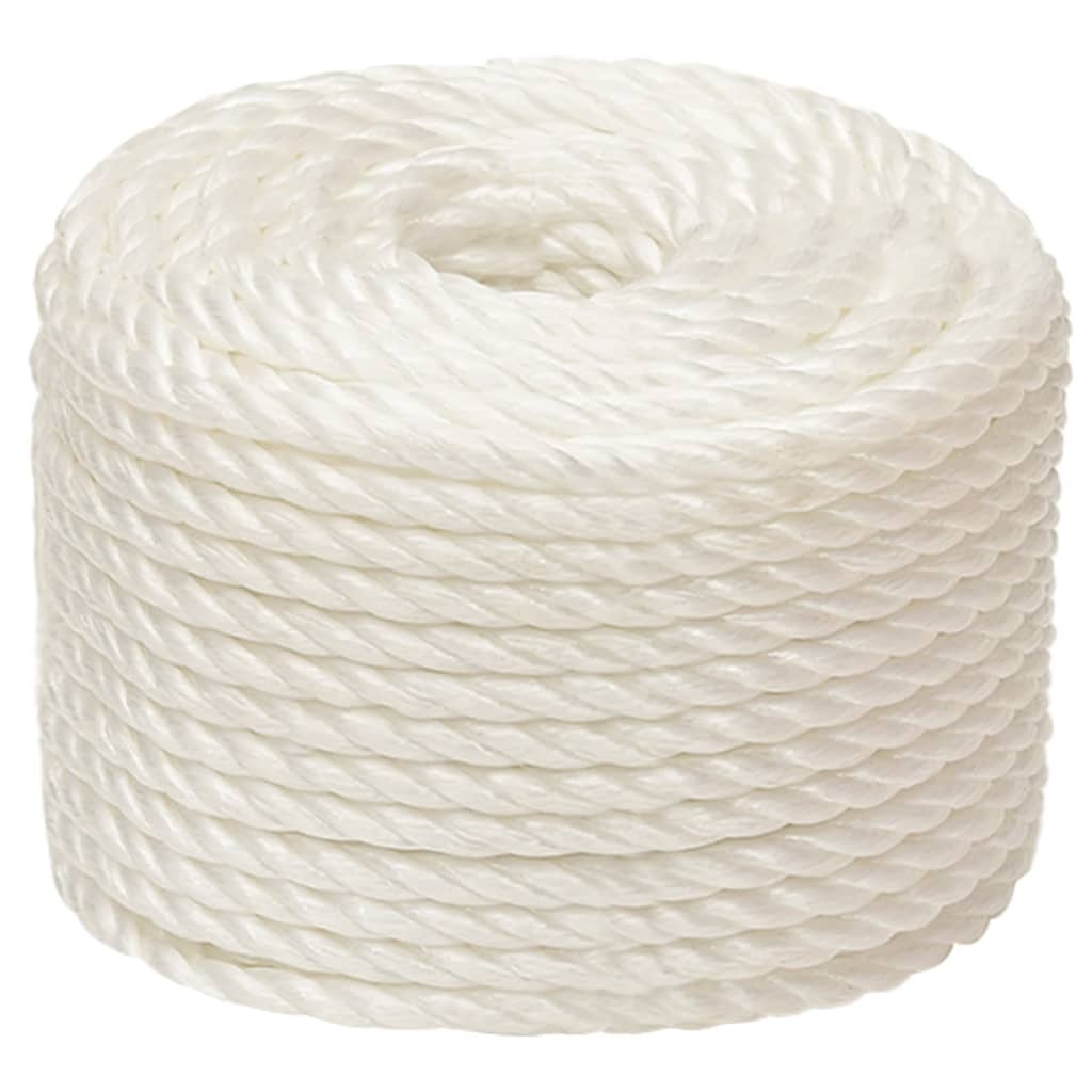 vidaXL Pracovní lano bílé 12 mm 500 m polypropylen