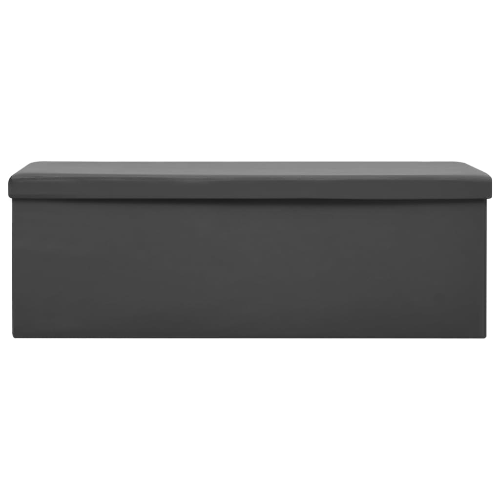 vidaXL Skládací úložná lavice šedá PVC
