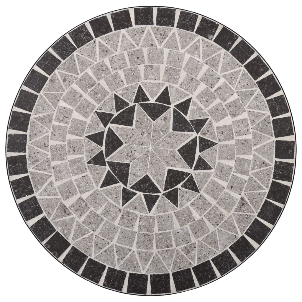 vidaXL Mozaikový bistro stolek šedý 61 cm keramika