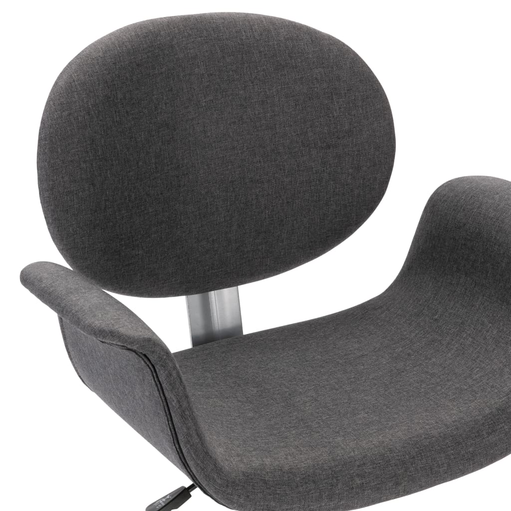 vidaXL Otočné jídelní židle 2 ks šedé textil