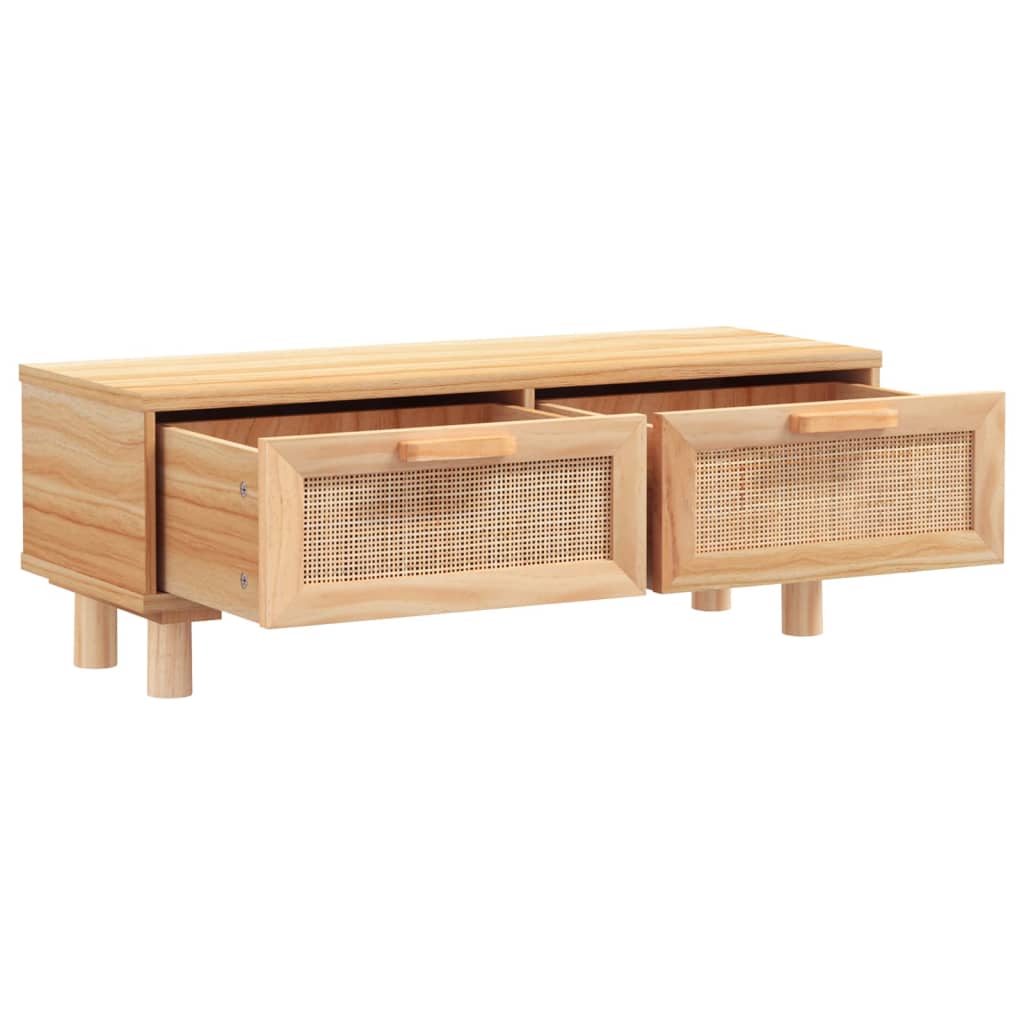 vidaXL Konferenční stolek hnědý 80x40x30 cm kompozitní a borové dřevo