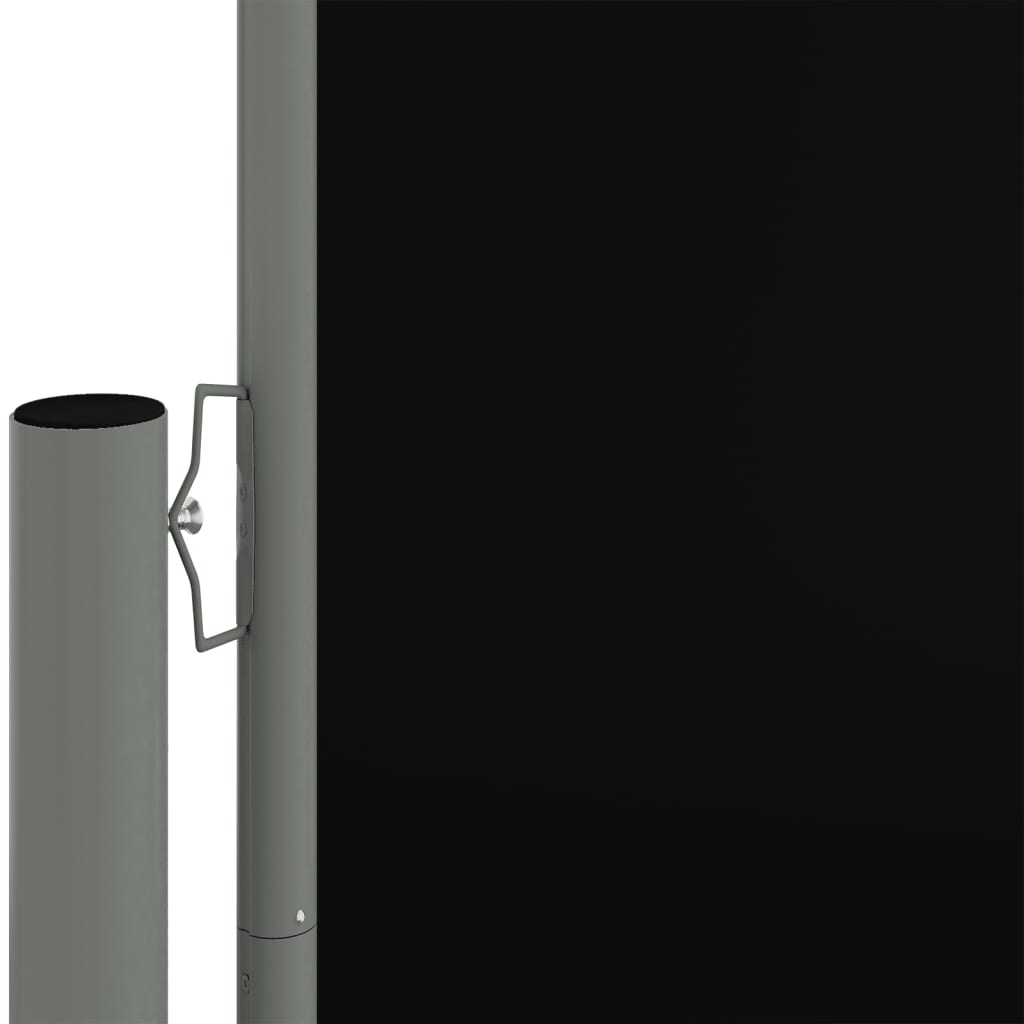 vidaXL Zatahovací boční markýza černá 117 x 1 200 cm