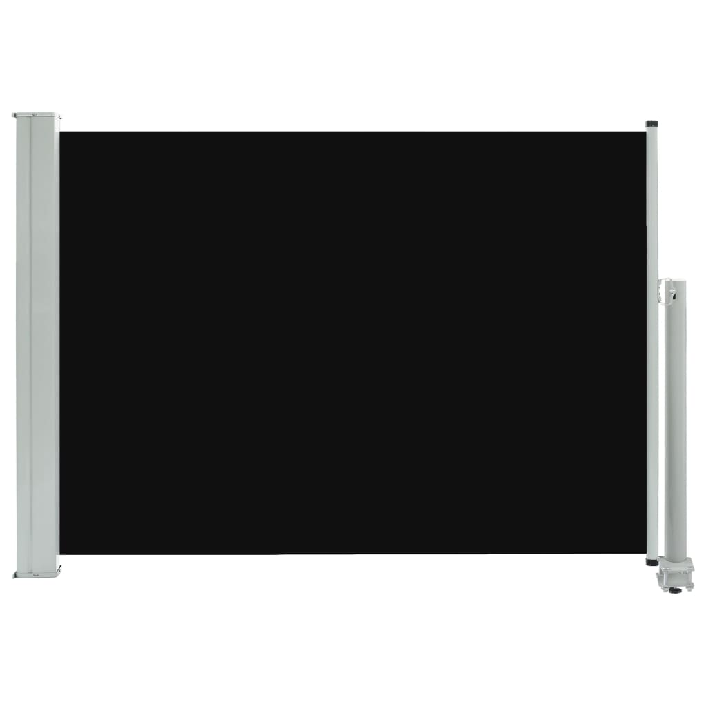 vidaXL Zatahovací boční markýza / zástěna na terasu 80 x 300 cm černá