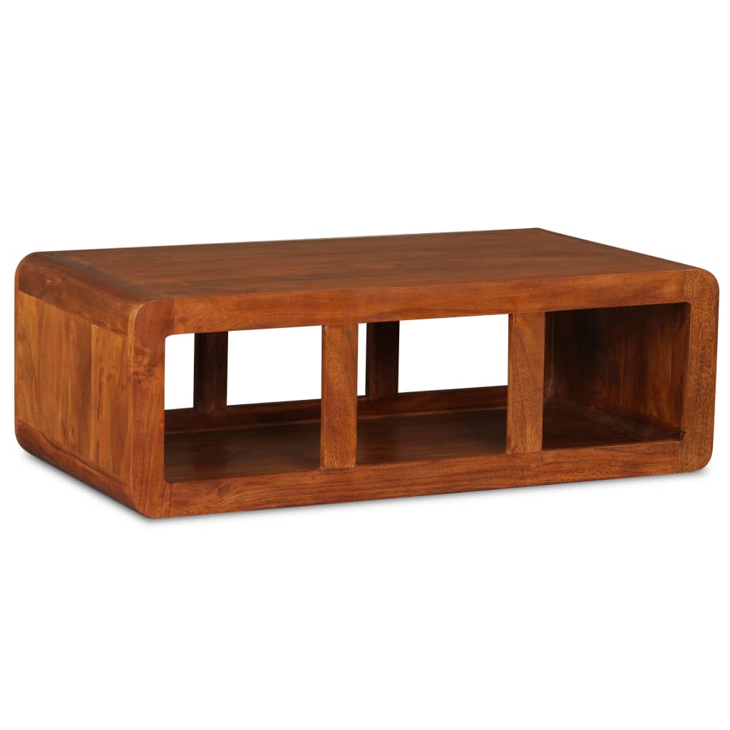 vidaXL Konferenční stolek masivní dřevo s medovým povrchem 90x50x30 cm