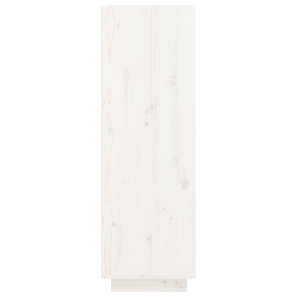 vidaXL Botník bílý 30x34x105 cm masivní borové dřevo