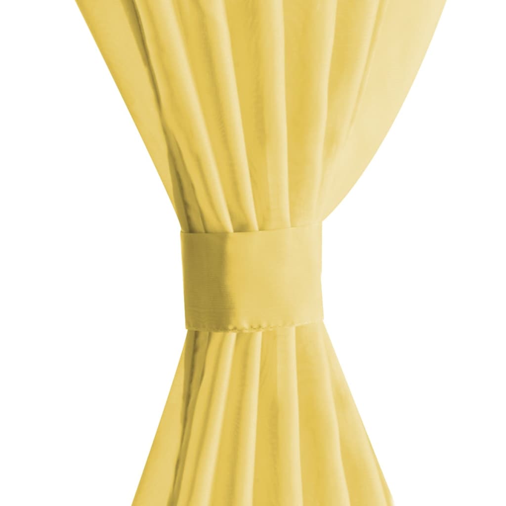 vidaXL Voálové závěsy, 2 ks, 140x175 cm, žlutá