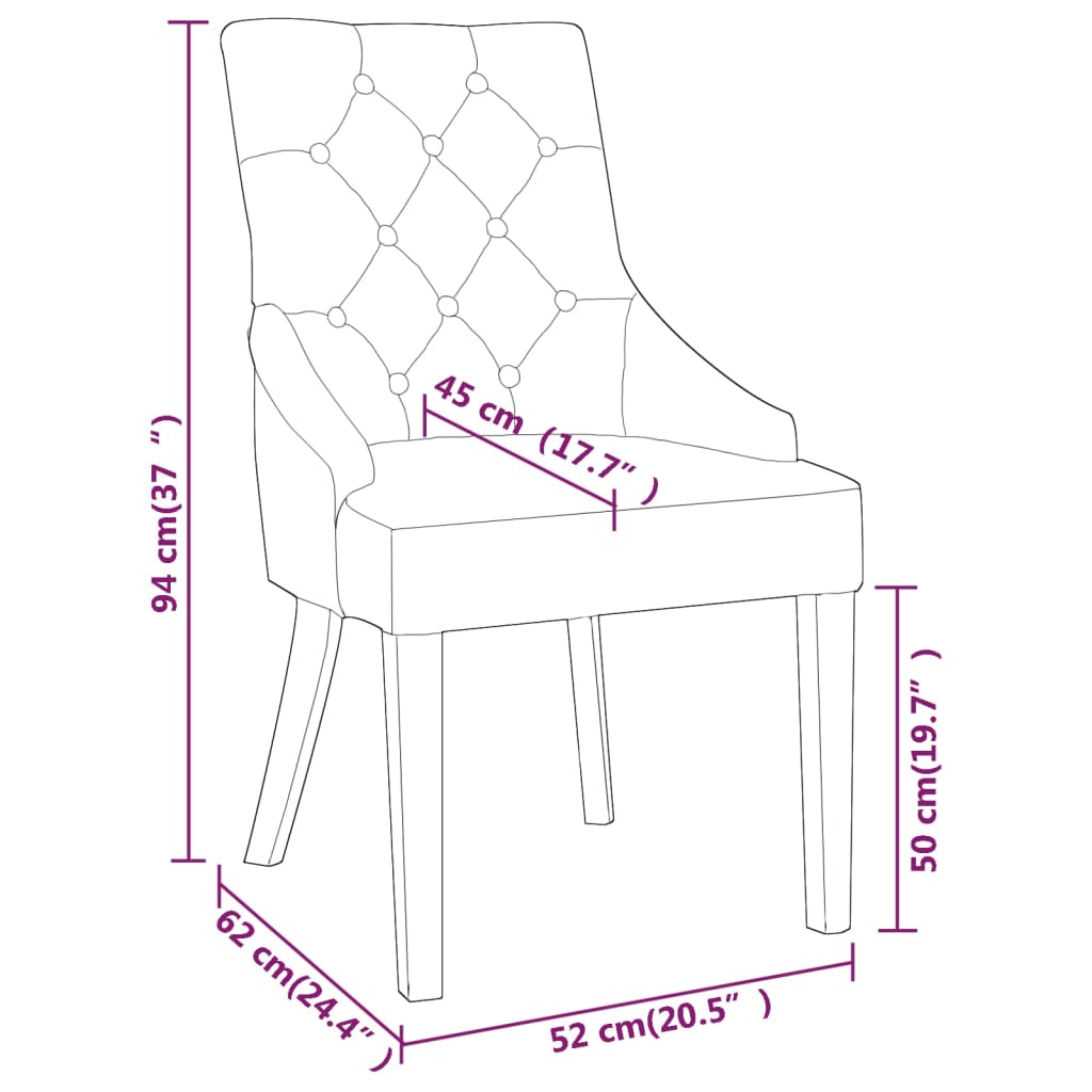 vidaXL Jídelní židle 4 ks černé samet