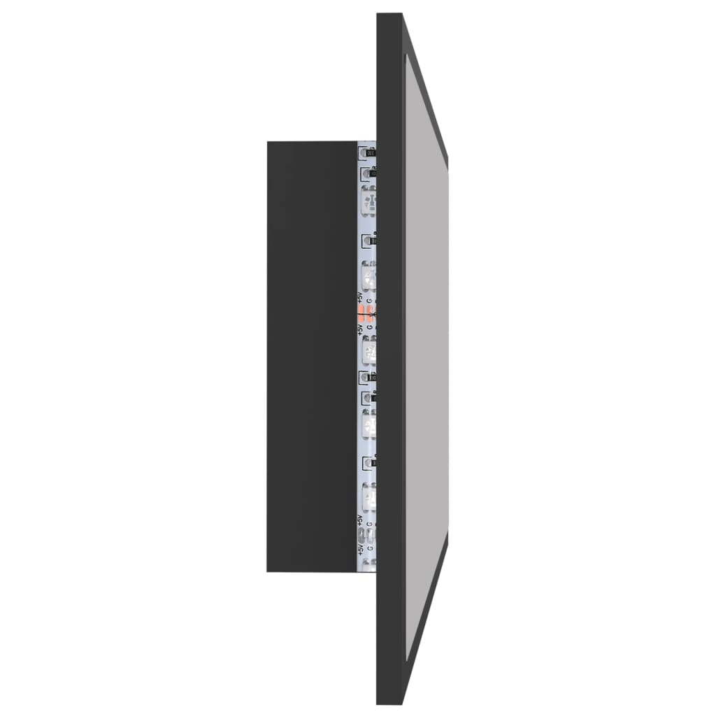 vidaXL LED koupelnové zrcadlo šedé 80 x 8,5 x 37 cm akrylové
