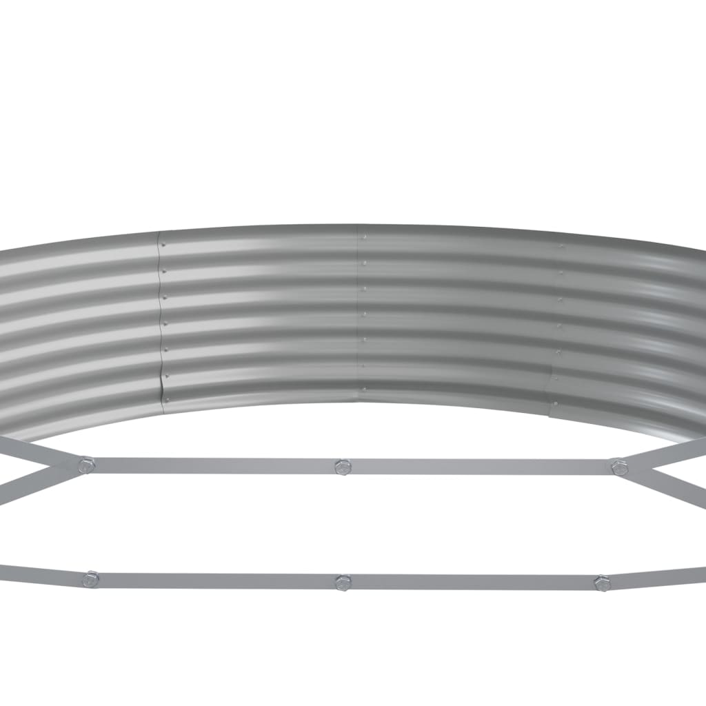 vidaXL Vyvýšený záhon práškově lakovaná ocel 523x140x36 cm šedý
