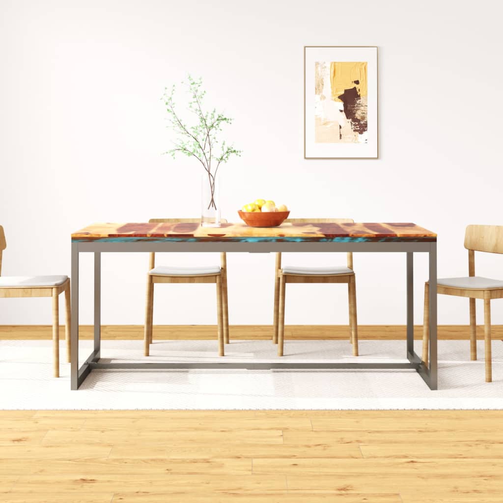 vidaXL Jídelní stůl masivní sheeshamové dřevo a ocel 180 cm