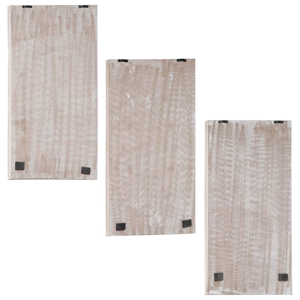 vidaXL Ručně vyřezávané nástěnné panely 3 ks MDF 40 x 60 x 1,5 cm