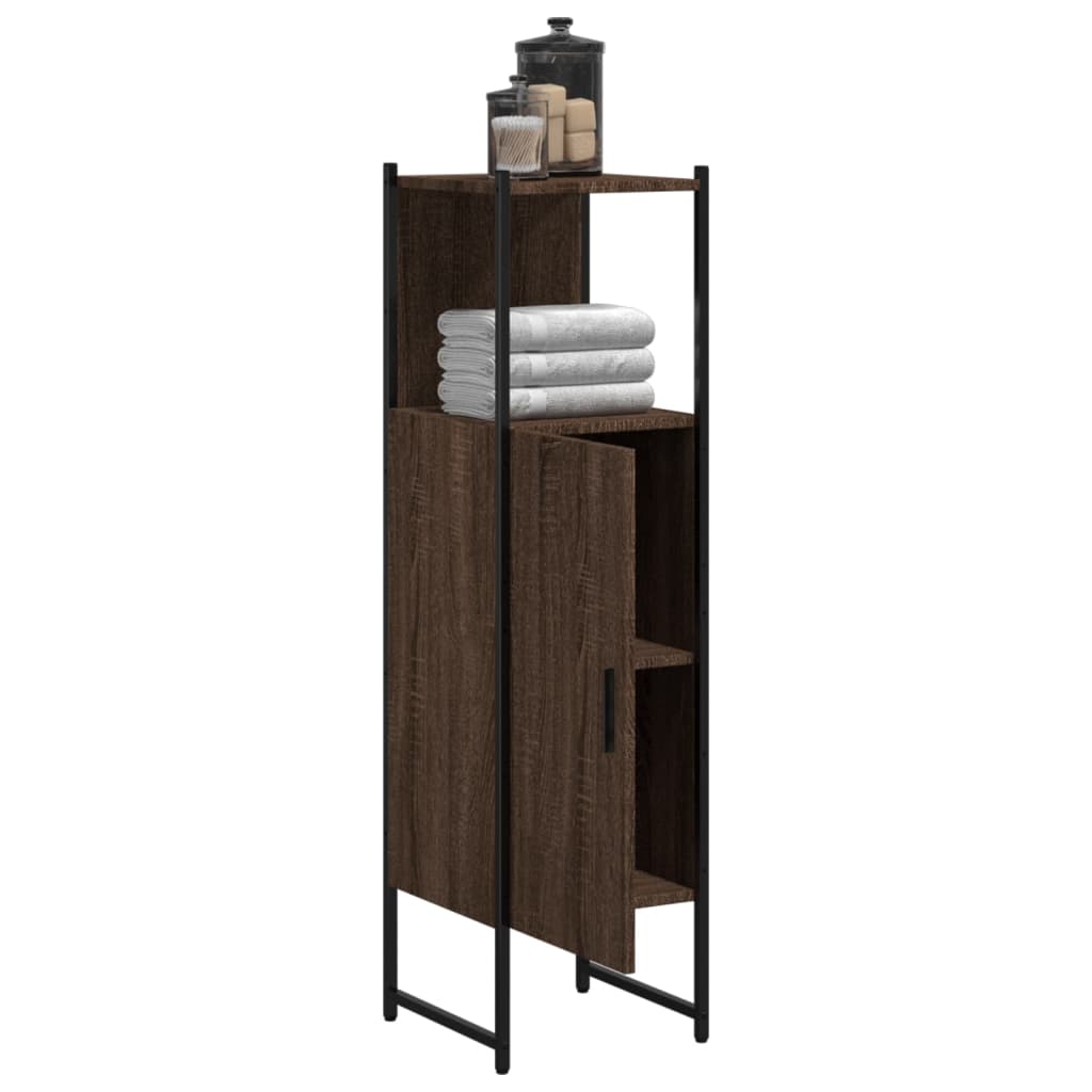 vidaXL Koupelnová skříňka hnědý dub 33x33x120,5 cm kompozitní dřevo