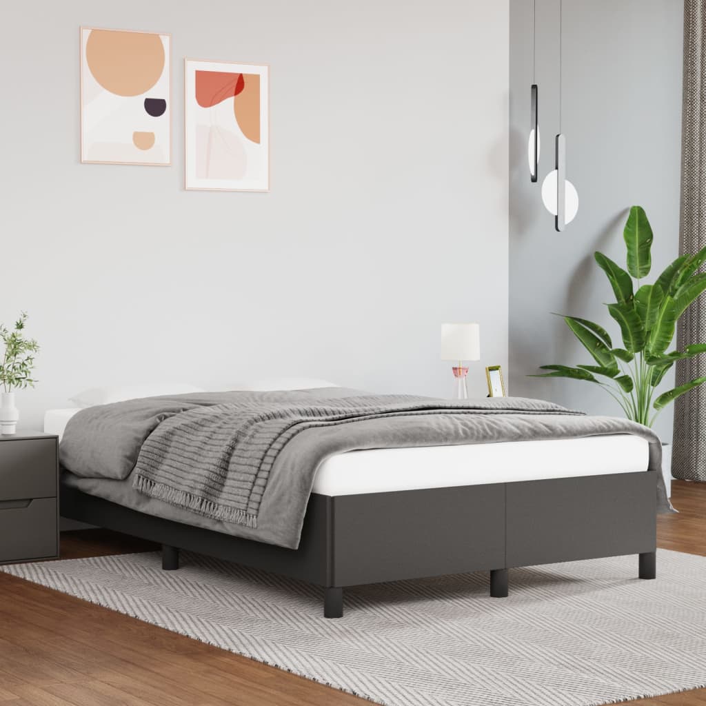 vidaXL Rám postele šedý 120 x 190 cm umělá kůže