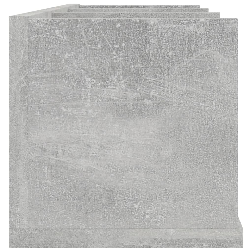 vidaXL Nástěnná police na CD betonově šedá 75 x 18 x 18 cm dřevotříska